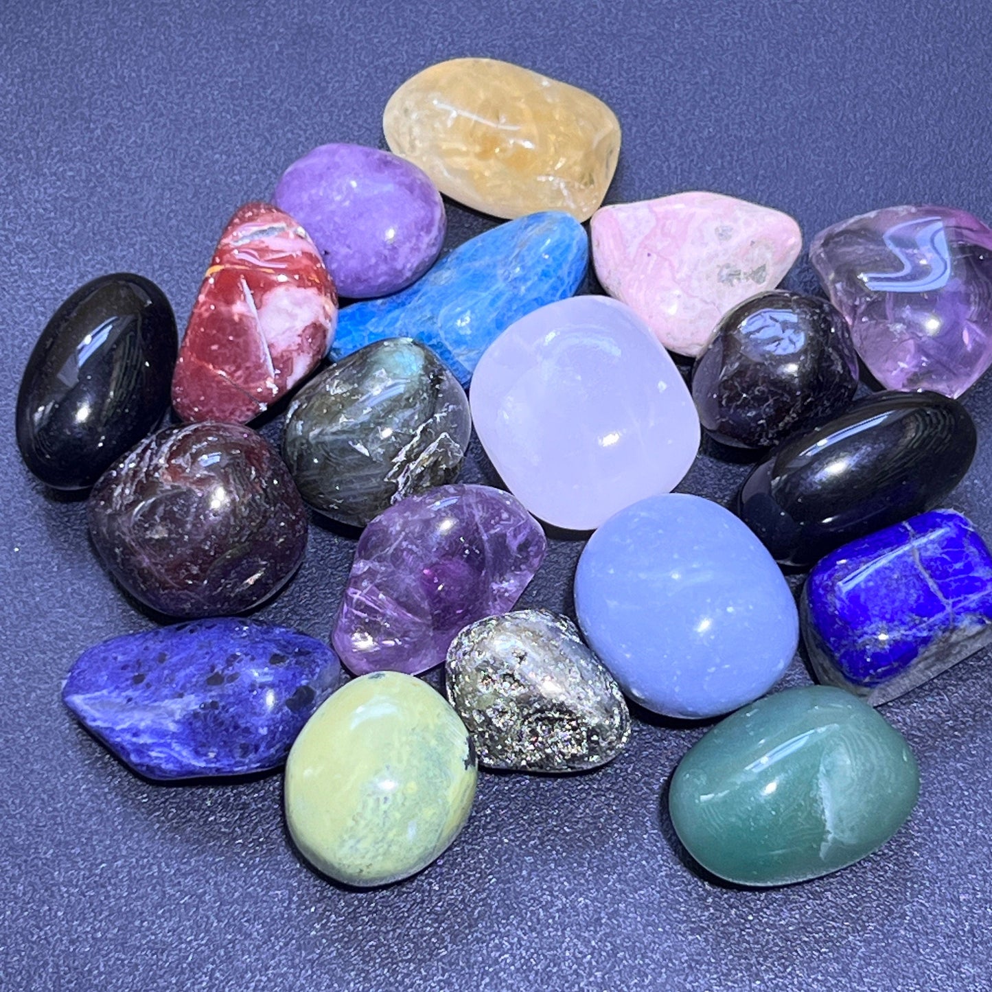 Premium Extra Quality Tumbled Stone Mix (1 LB) One Pound Polished Bulk Wholesale Gemstones