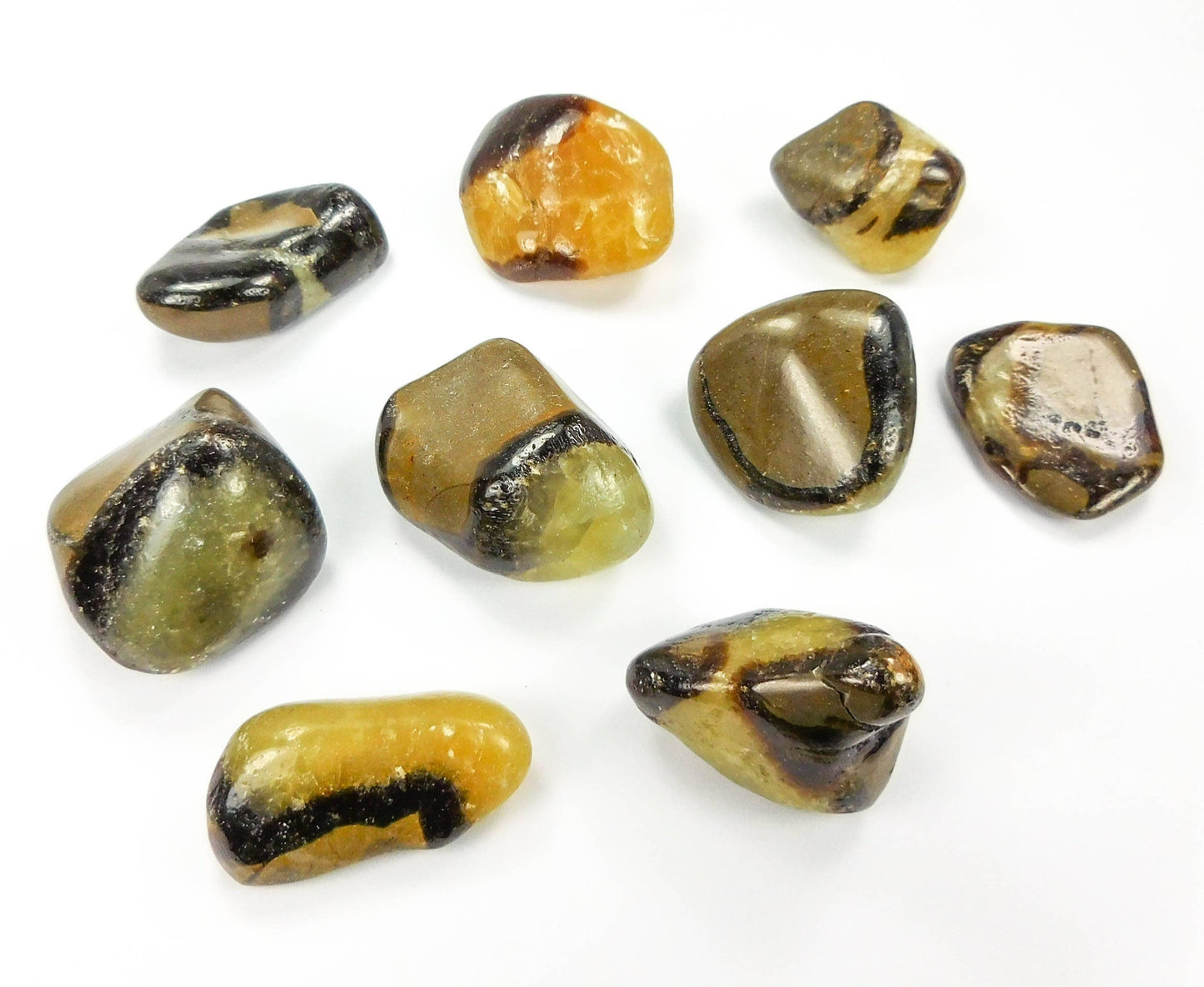 Septarian Calcite Nodule Tumbled (UV Reactive) Bulk Wholesale Lot Polished Gemstones