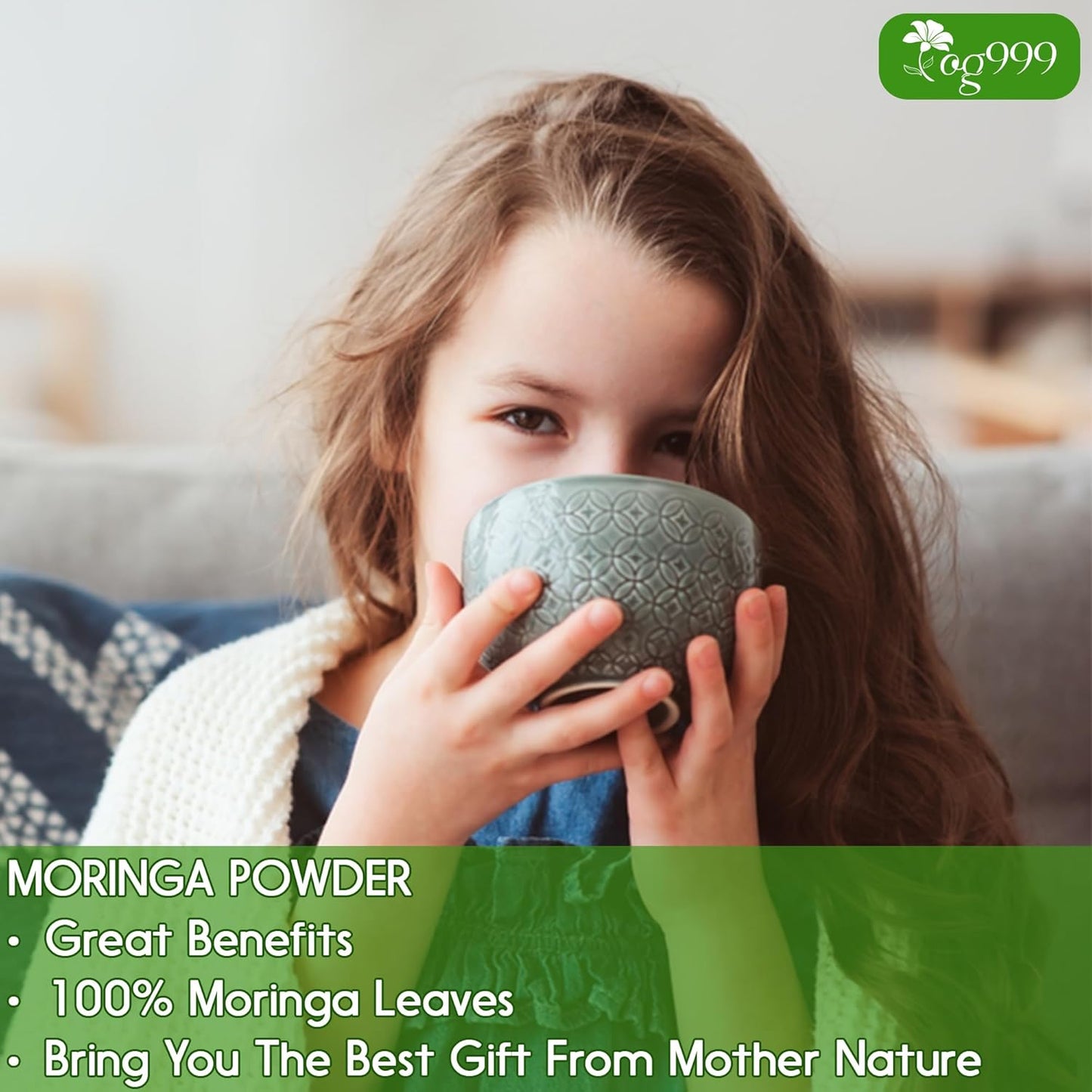 Premium Moringa Leaf Powder, 100% Natural & Pure