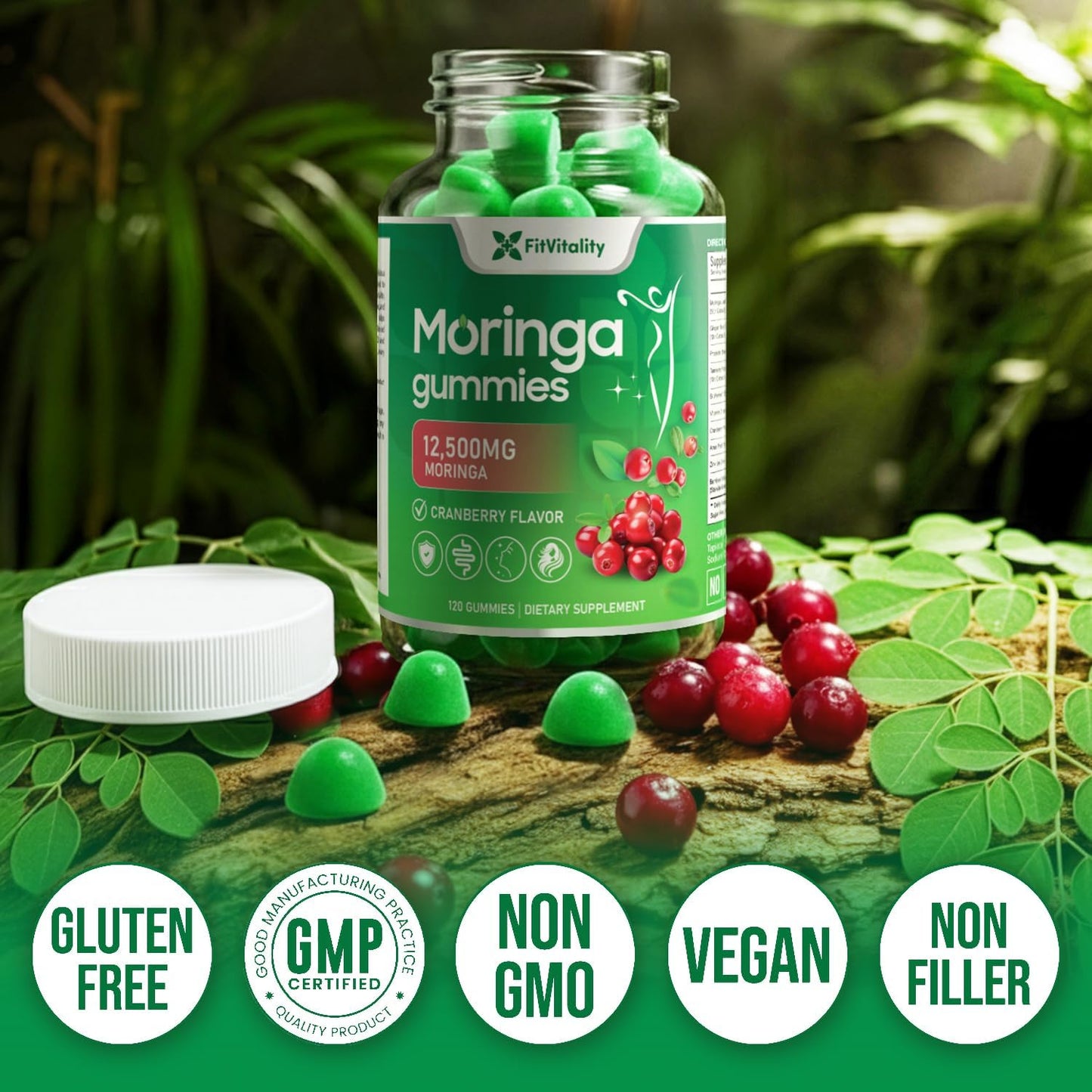 Moringa Gummies with Ginger, Turmeric & Probiotics