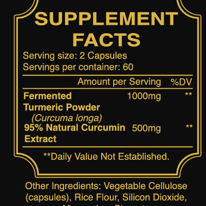 CurcumaMAX Fermented Turmeric Capsules - Boost Your Vitality with 6X Curcumin - 120 capsules