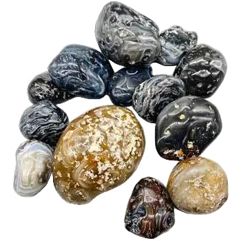 1 lb Agate, Enhydro tumbled