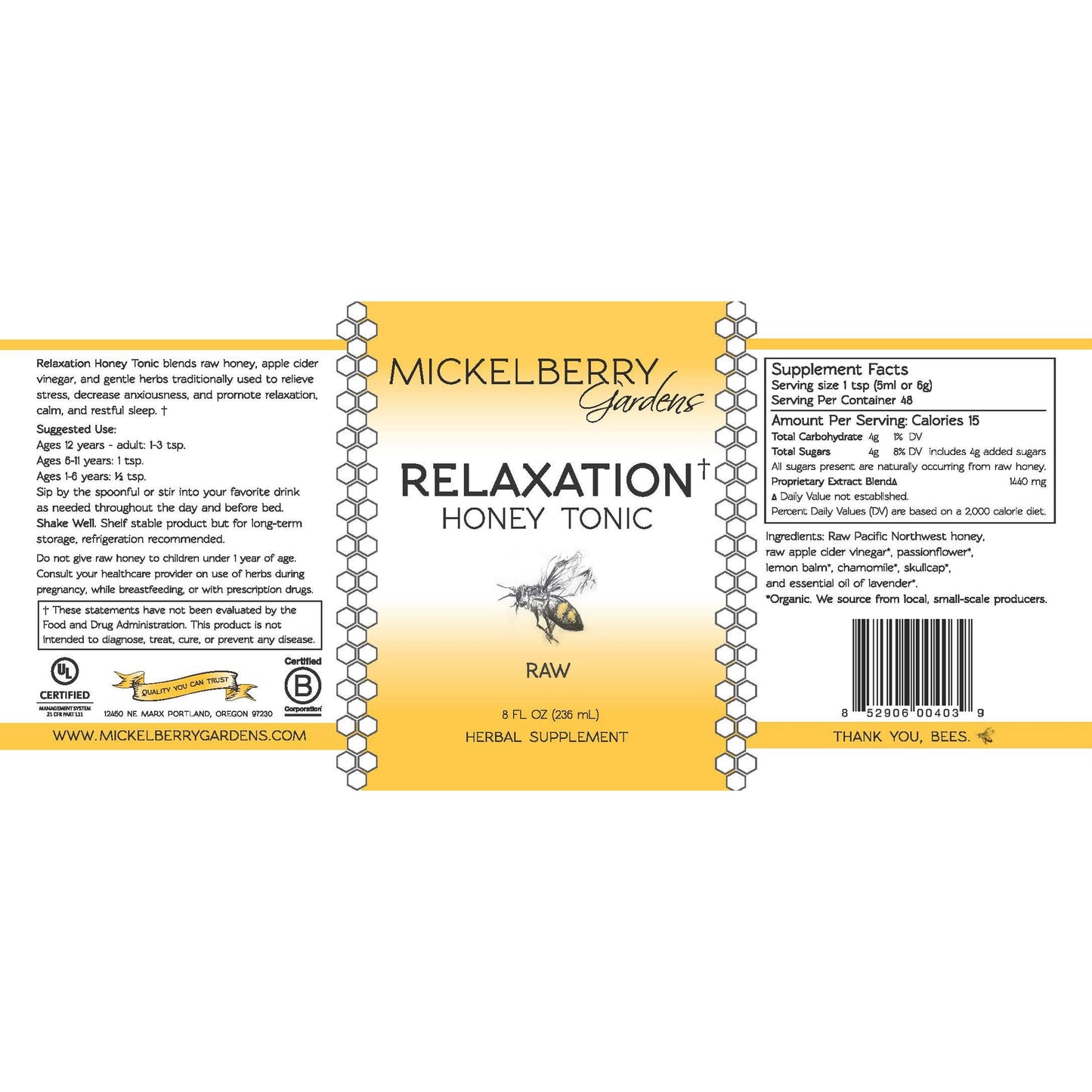 Relaxation Honey Tonic