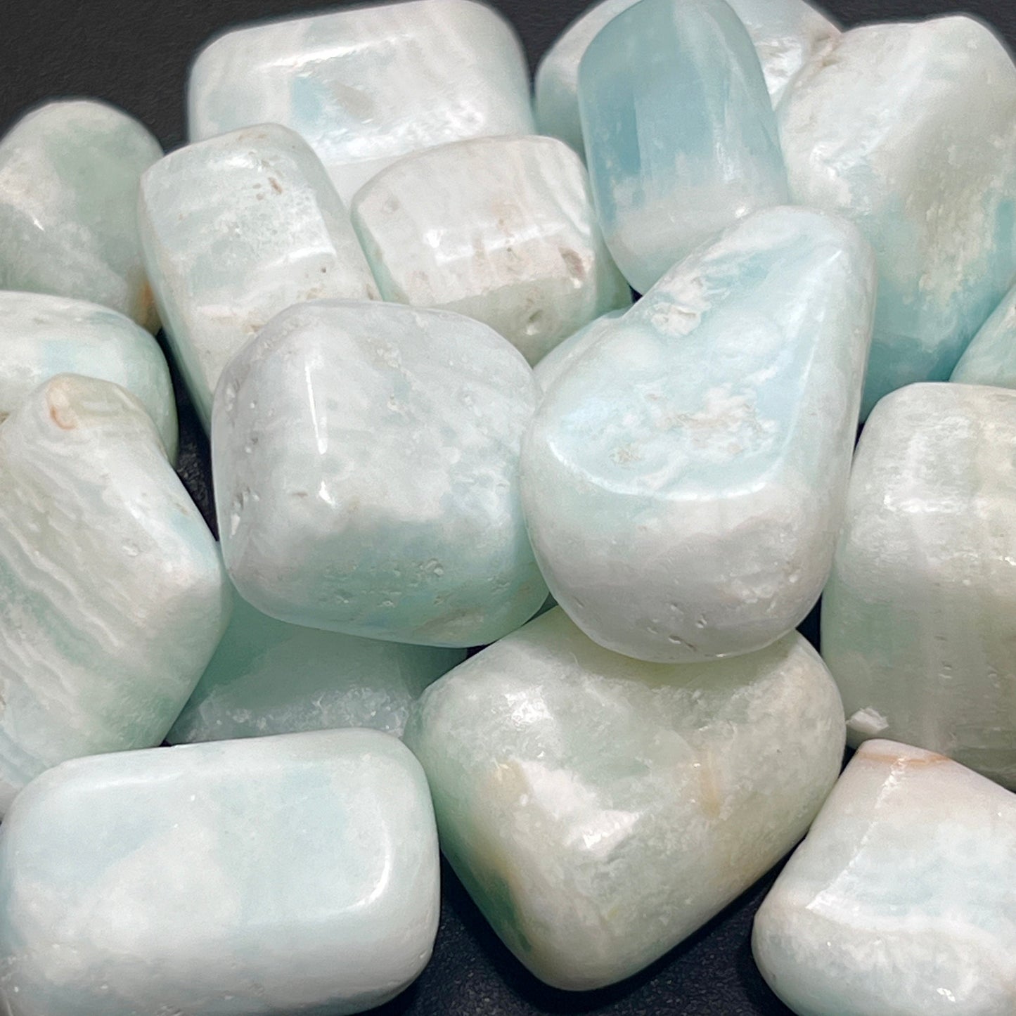 Caribbean Calcite Tumbled (1 Kilo)(2.2 LBs) One Kilo Bulk Wholesale Lot Polished Gemstones