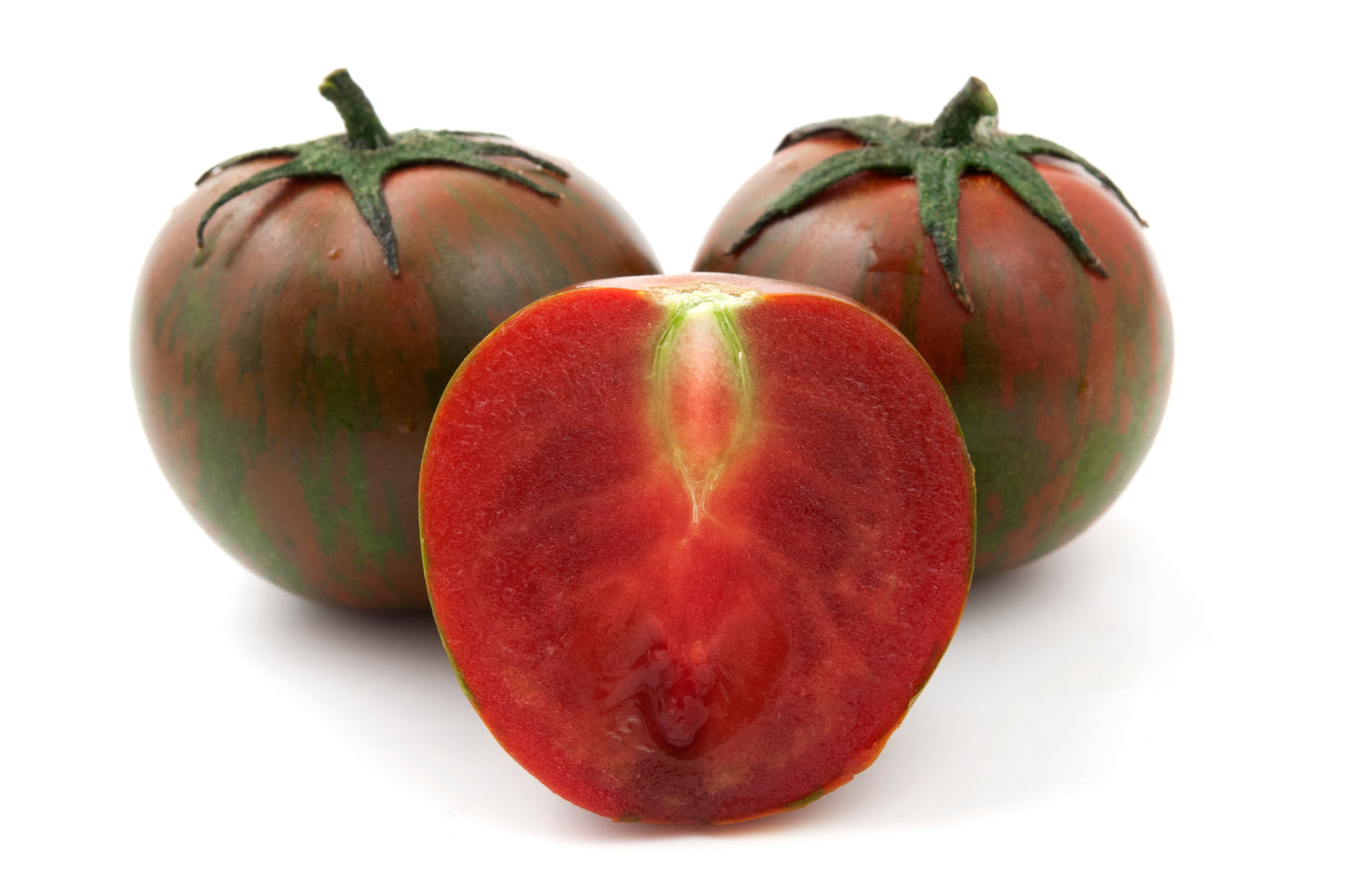 50 CHOCOLATE STRIPES TOMATO Brown with Green Lycopersicon Fruit Vegetable Seeds