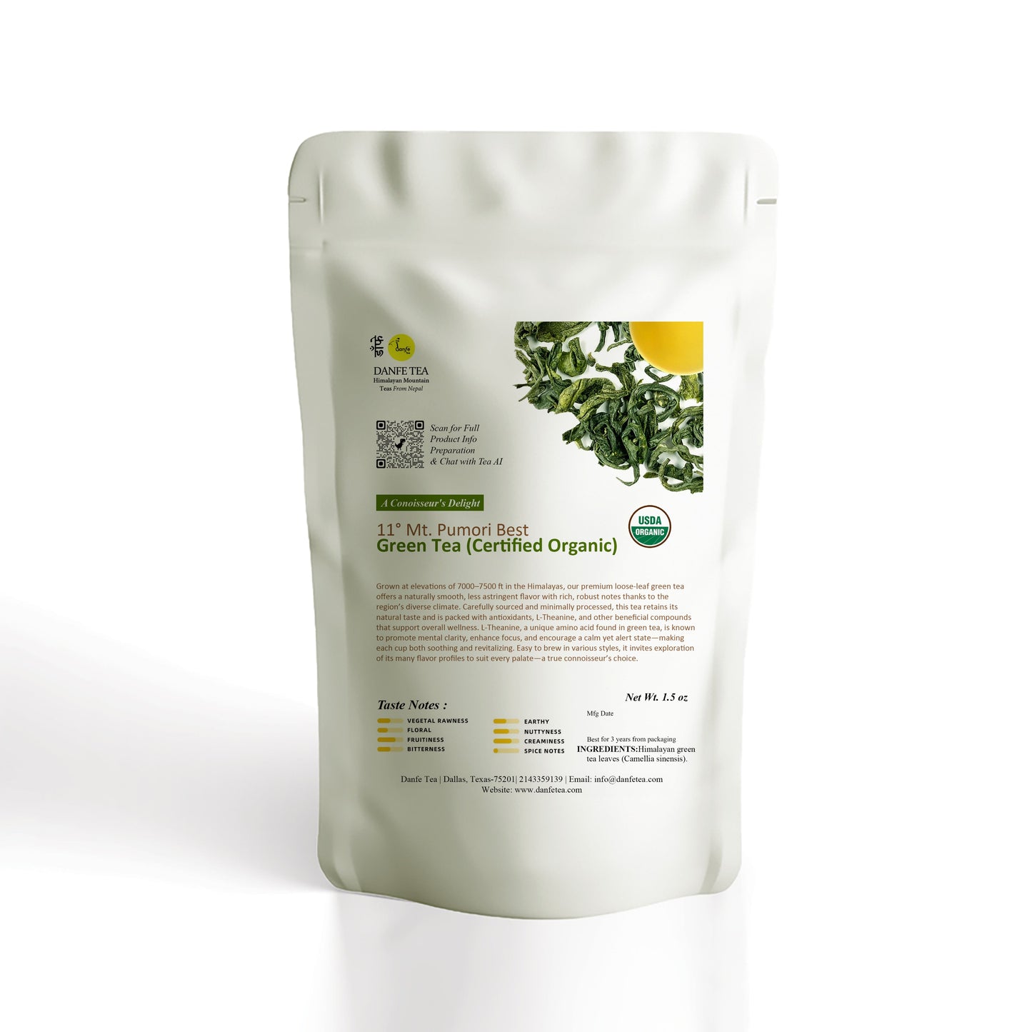 11° Mt. Pumori Best Green Tea (Certified Organic)