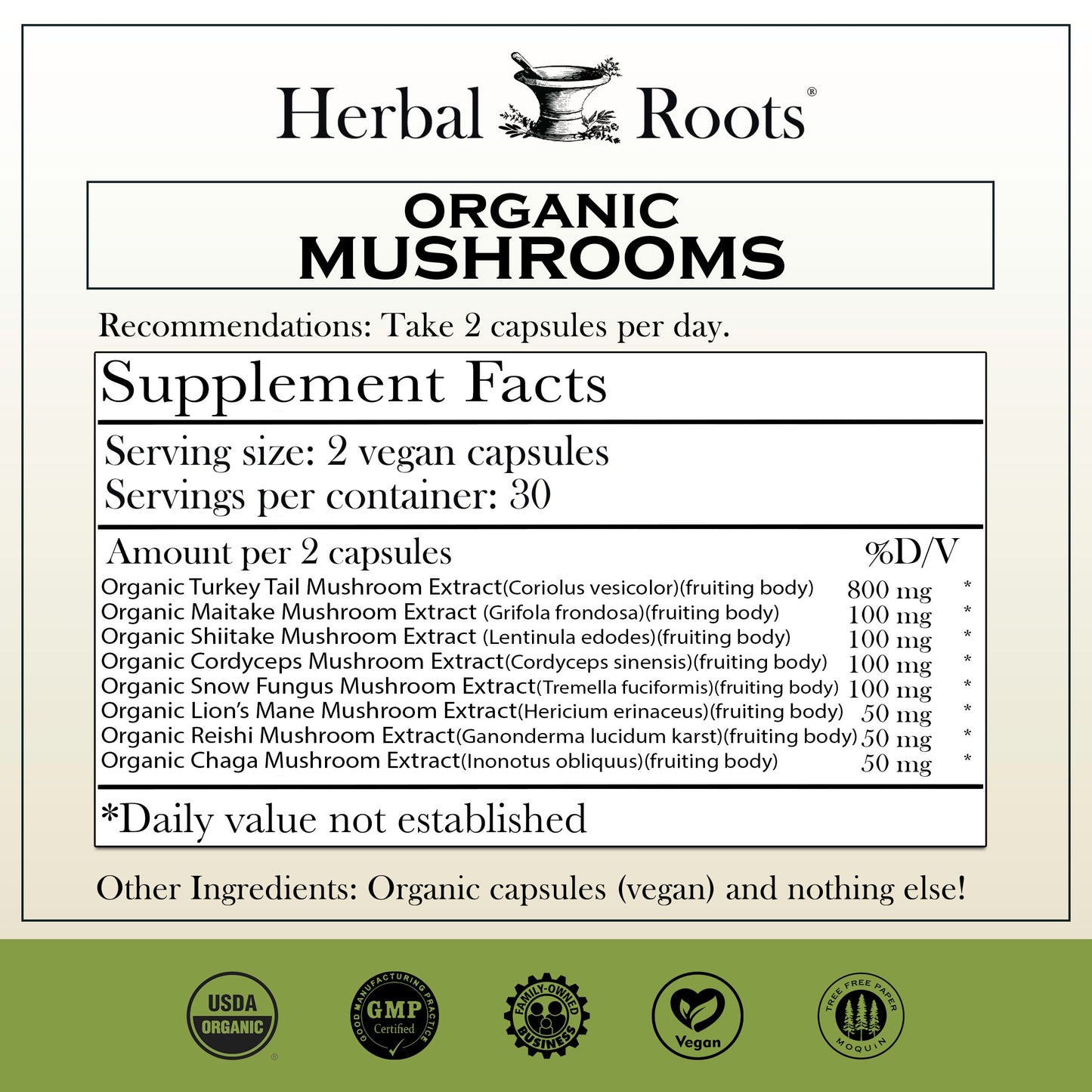Organic Mushrooms Blend