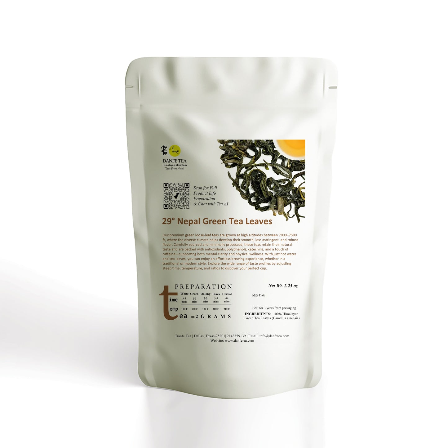 29° Nepal Green Tea Leaves