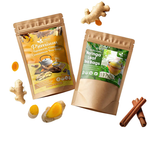 Turmeric Ginger Cinnamon & Moringa Leaf Herbal Tea Bags