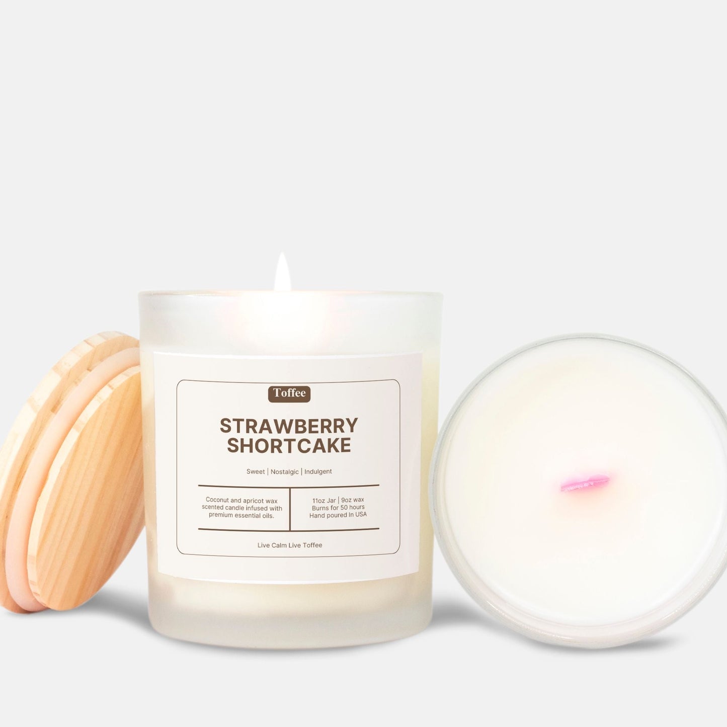 Strawberry Shortcake Pink Wick Candle