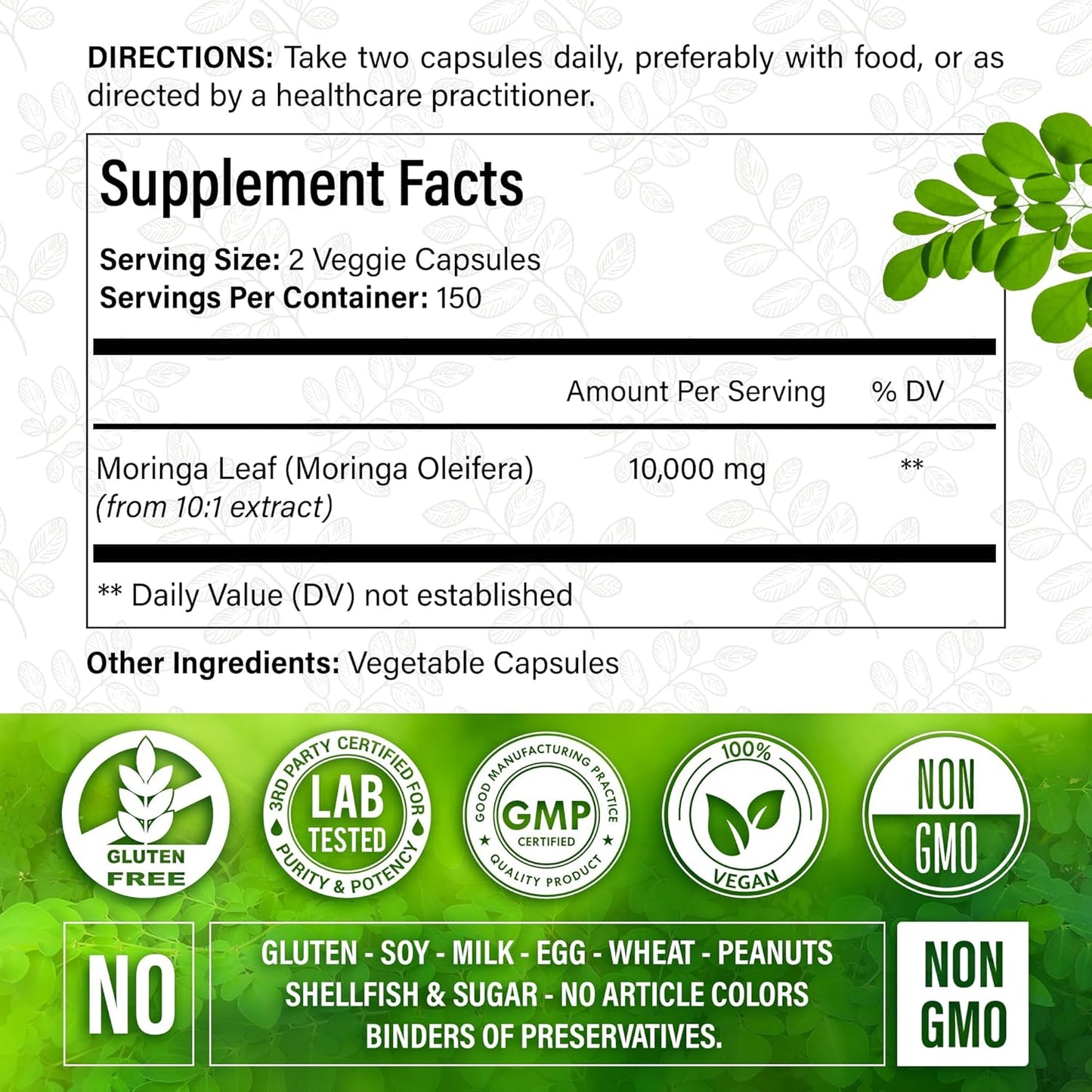 Moringa Capsules|300 Capsules