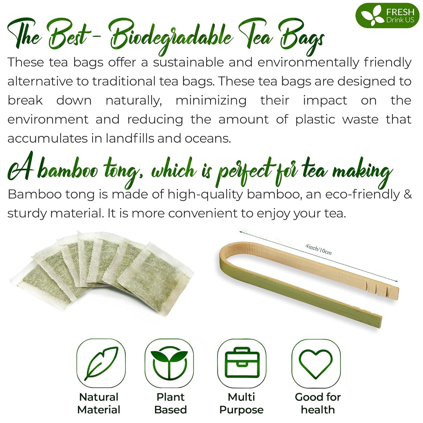 Premium Tulsi Moringa Lemongrass Tea Bags, 100% Natural