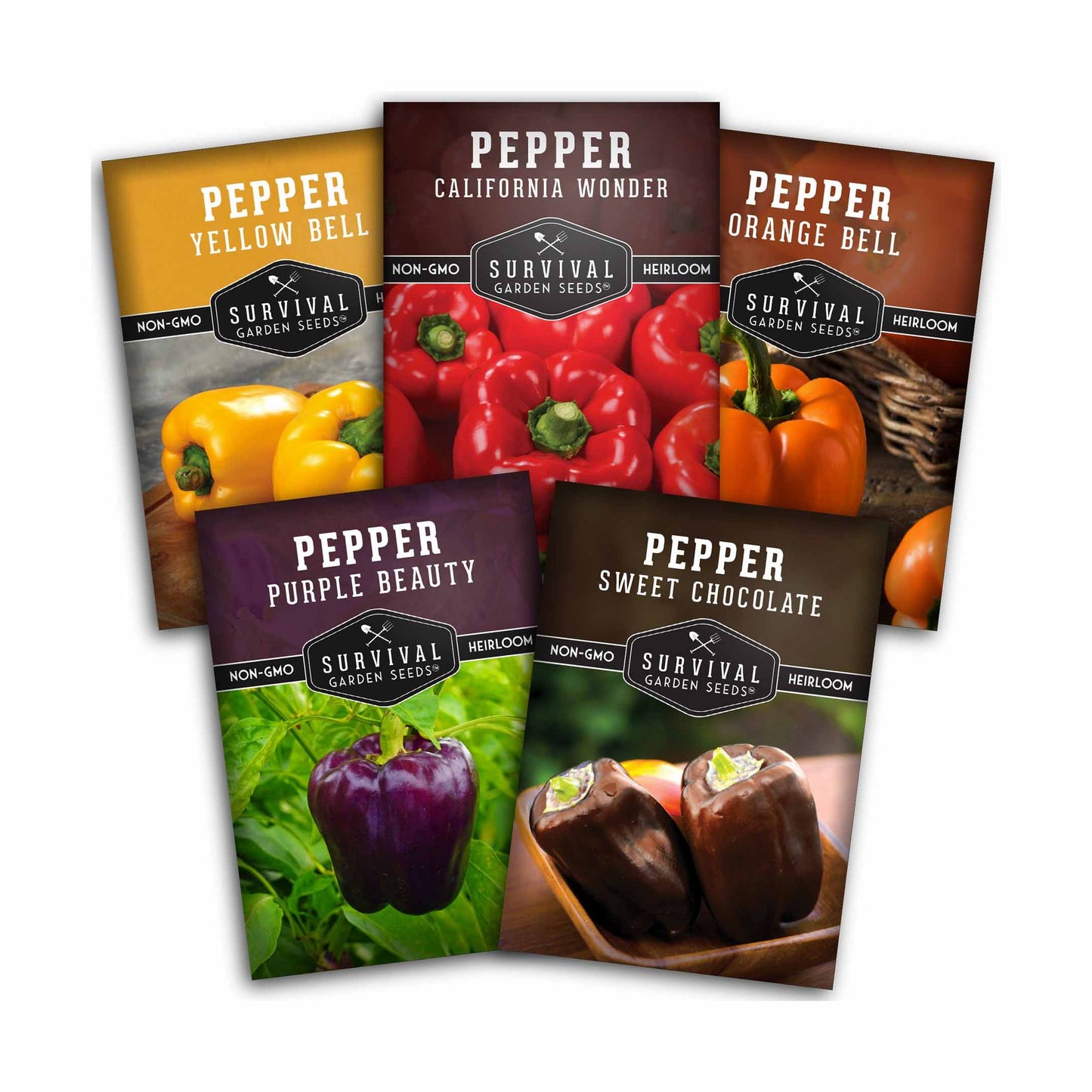 Bell Pepper Seed Collection - 5 Sweet Bell Peppers