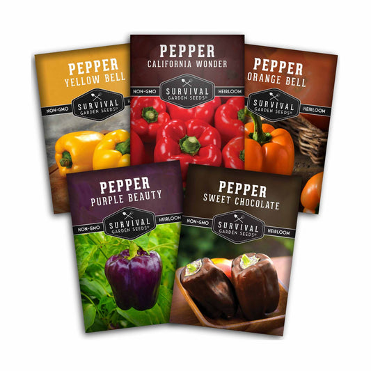 Bell Pepper Seed Collection - 5 Sweet Bell Peppers