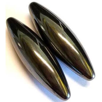 (set of 2) 60mm Magnetic Hematite Oval