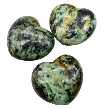 1 3/4" Turquoise, African heart