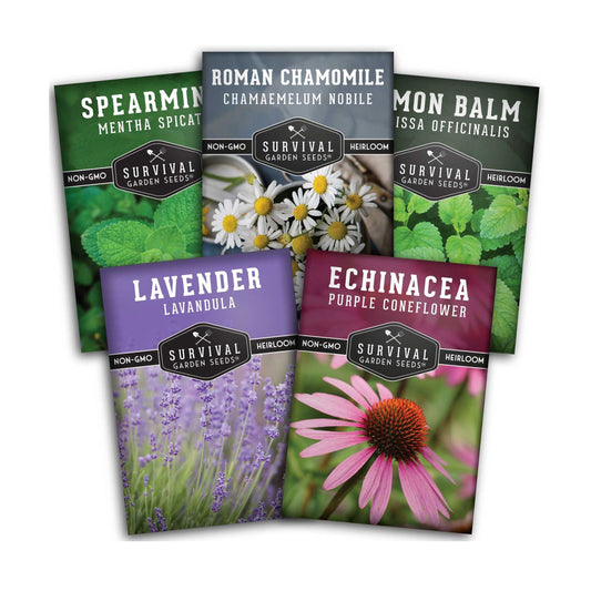 Herbal Tea Seed Collection - 5 Herbs to Grow for Herbal Tea