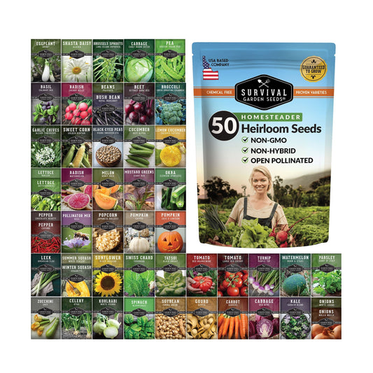 Homestead Garden Collection – 50 Essential Seeds for Self-Reliant Living