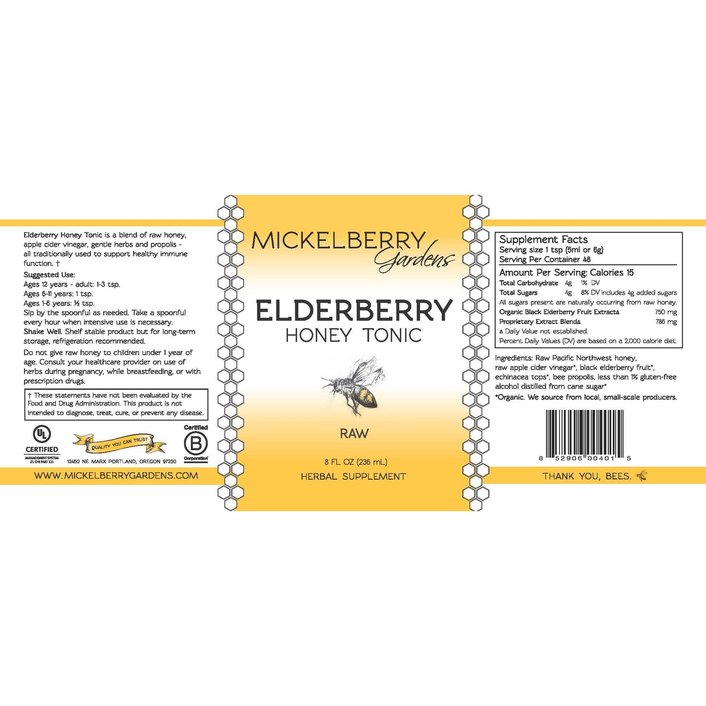 Elderberry Honey Tonic