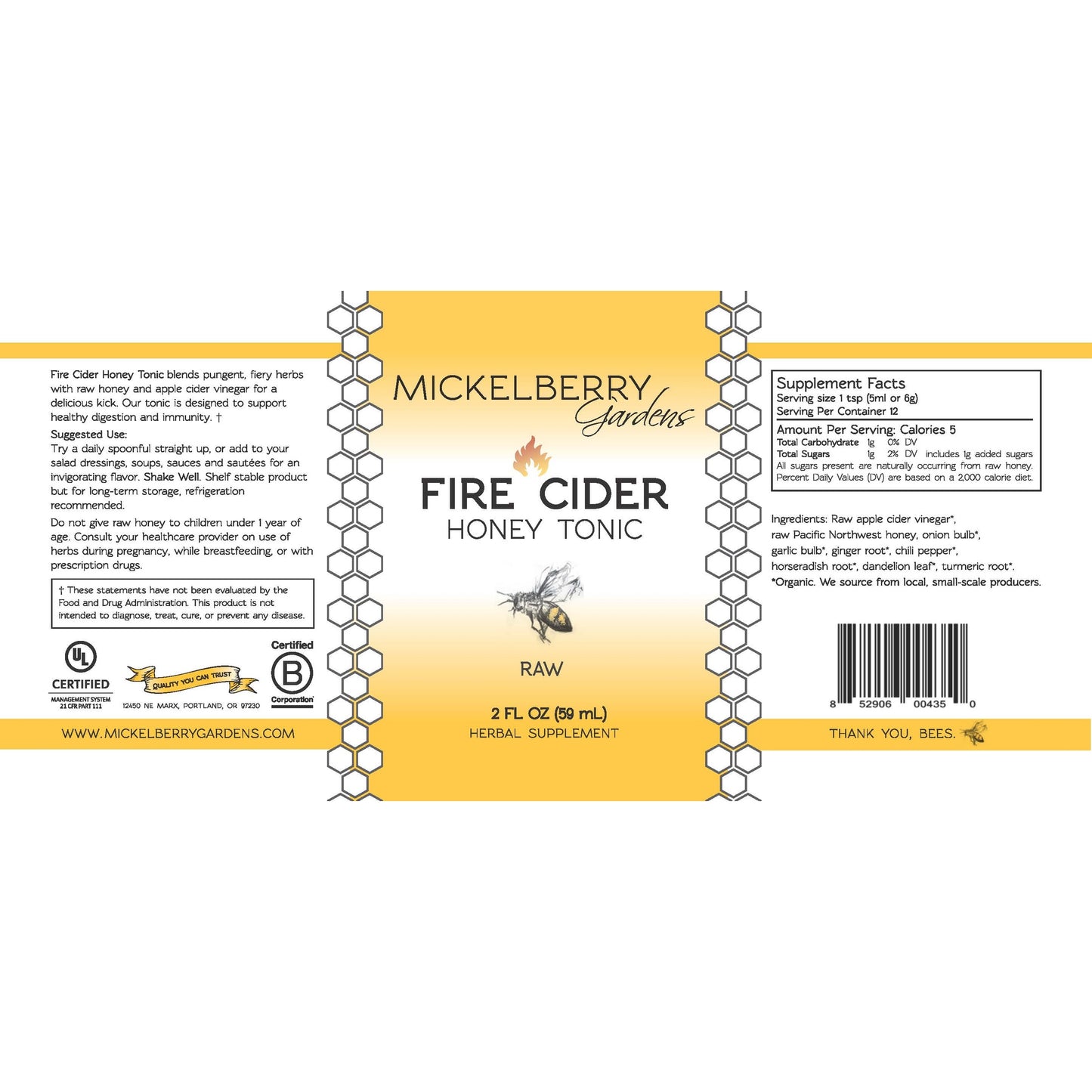 Fire Cider Honey Tonic