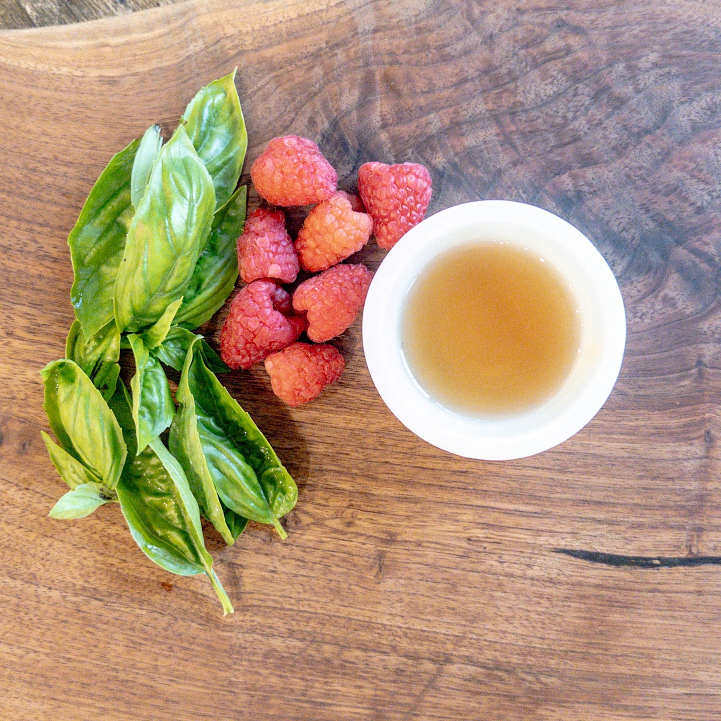 Raspberry Basil Fruit Vinegar