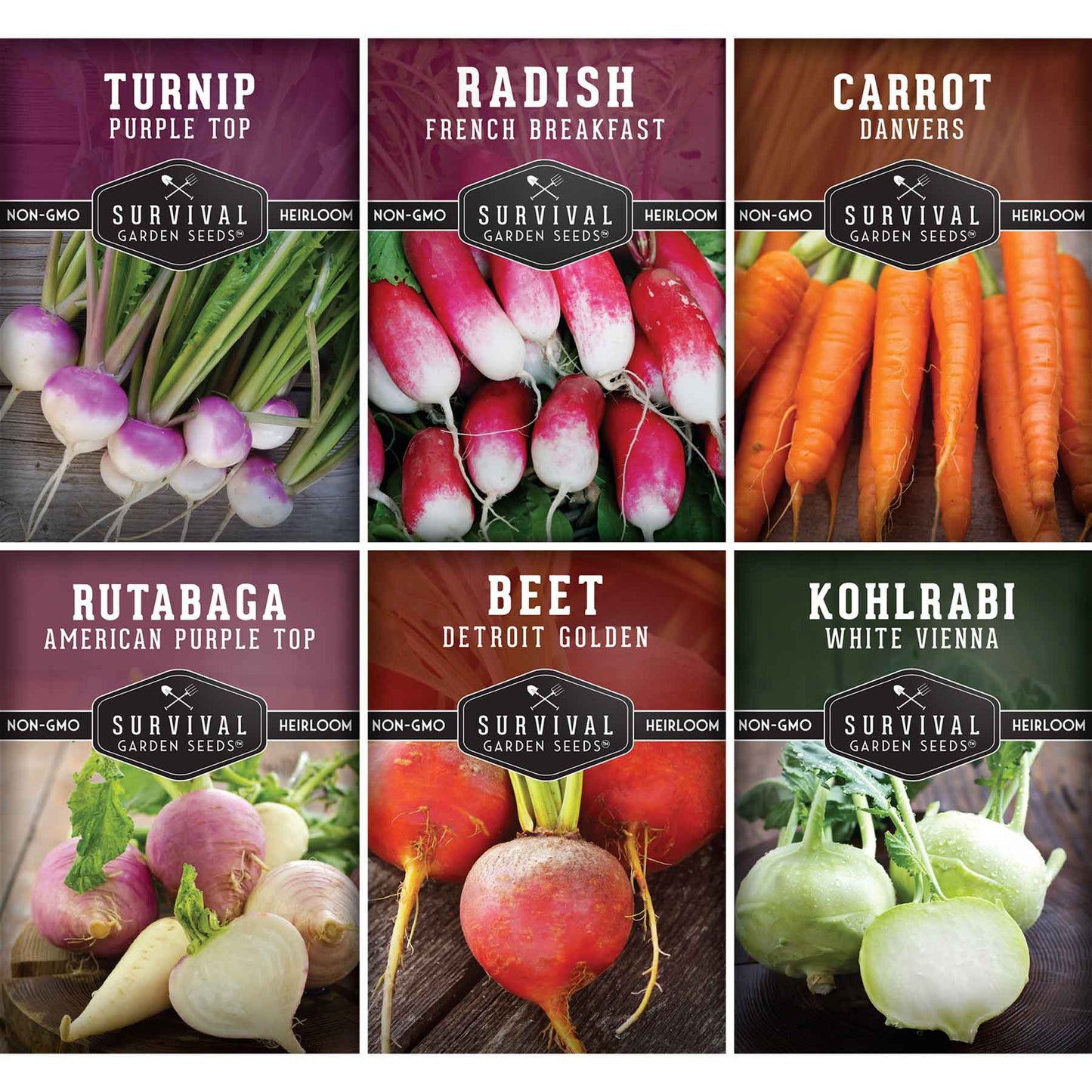 Root Vegetable Seed Collection - Cool Weather Favorites