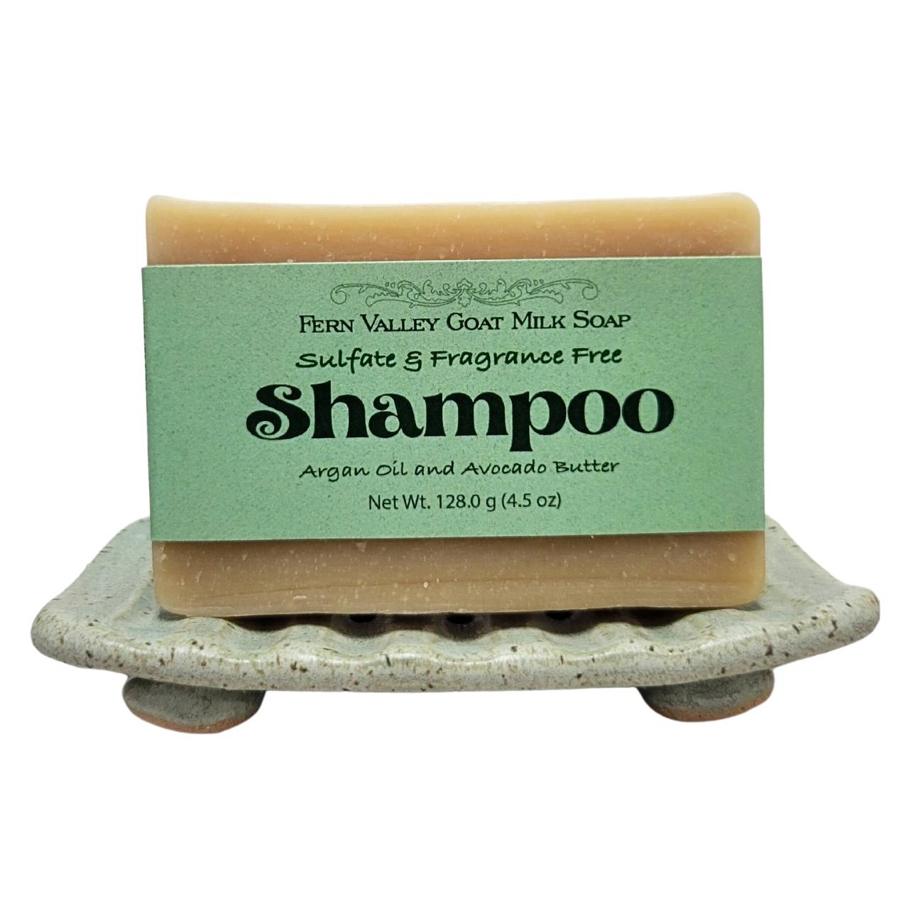Handmade Goat Milk Shampoo Bar |  Argan Oil & Avocado Butter | Fragrance-Free