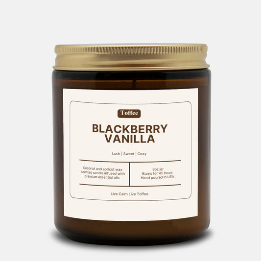 Blackberry Vanilla Candle Amber Jar 9oz