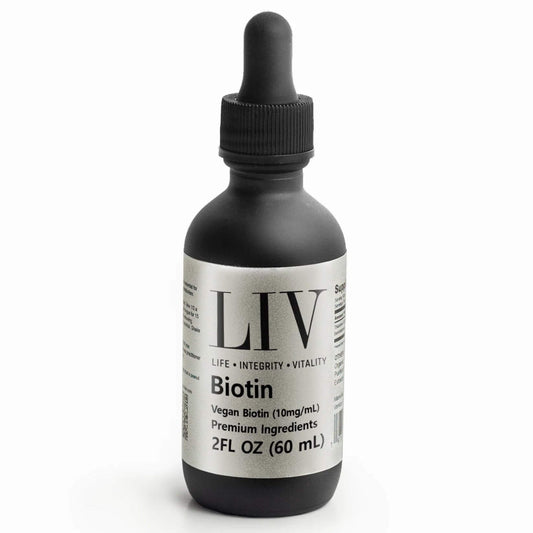 Biotin Liquid Skin Nutrients (Vegan, 10,000mcg each, 60 Servings)