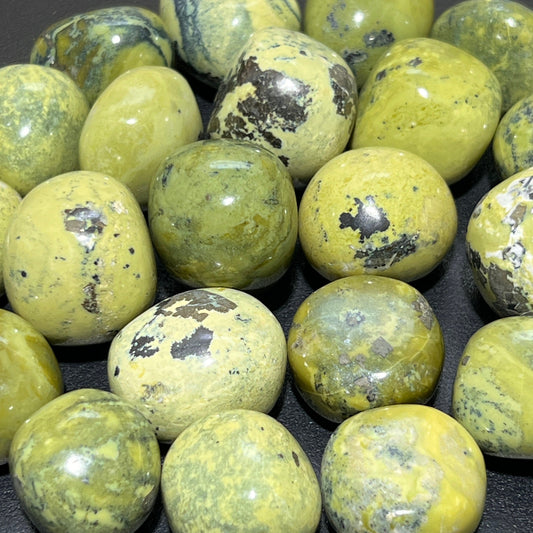 Green Serpentine Tumbled Stones (By The Piece or Pound) Bulk Wholesale Lot Polished Gemstones Supply