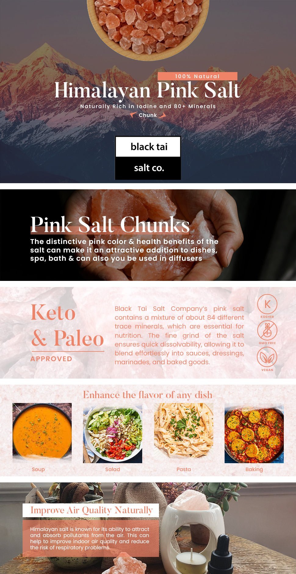 Coarse Himalayan Salt 55LBS (Peppercorn Size)