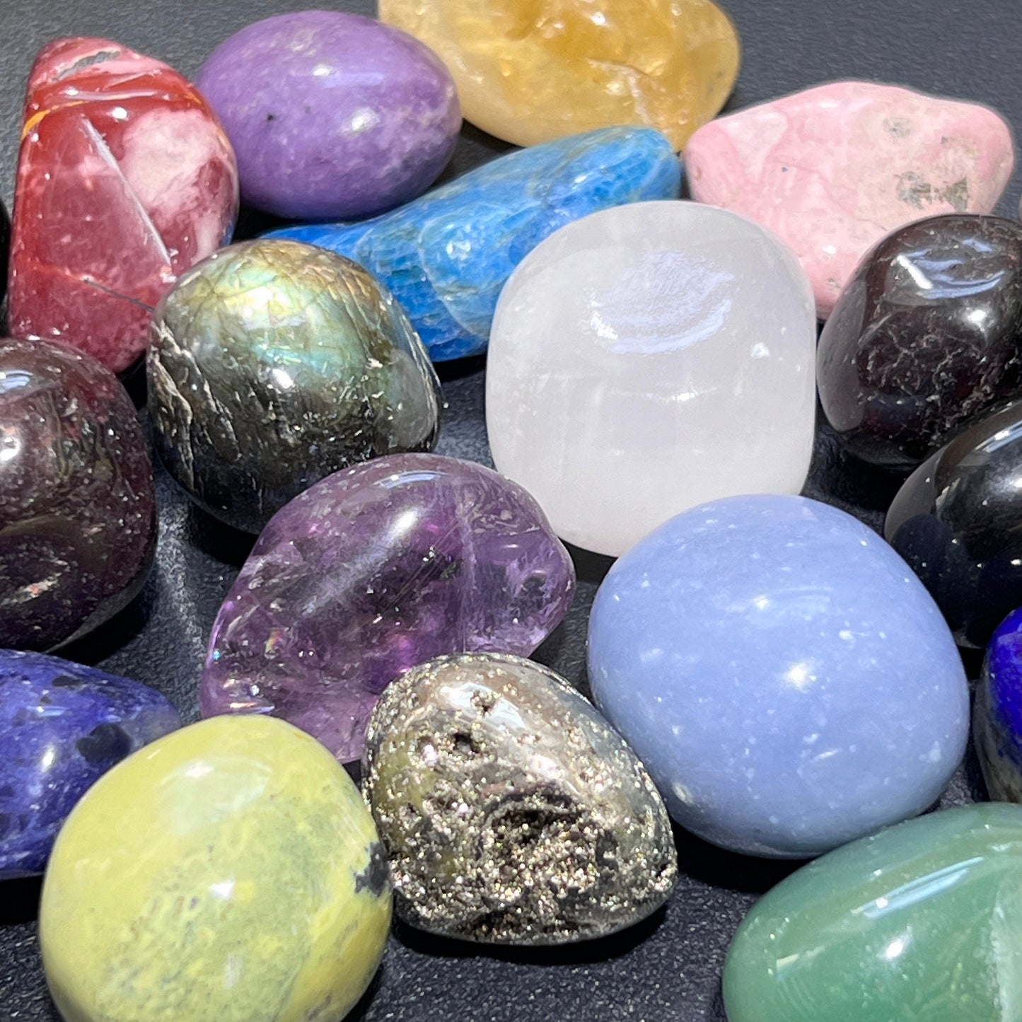 Premium Extra Quality Tumbled Stone Mix (1 LB) One Pound Polished Bulk Wholesale Gemstones
