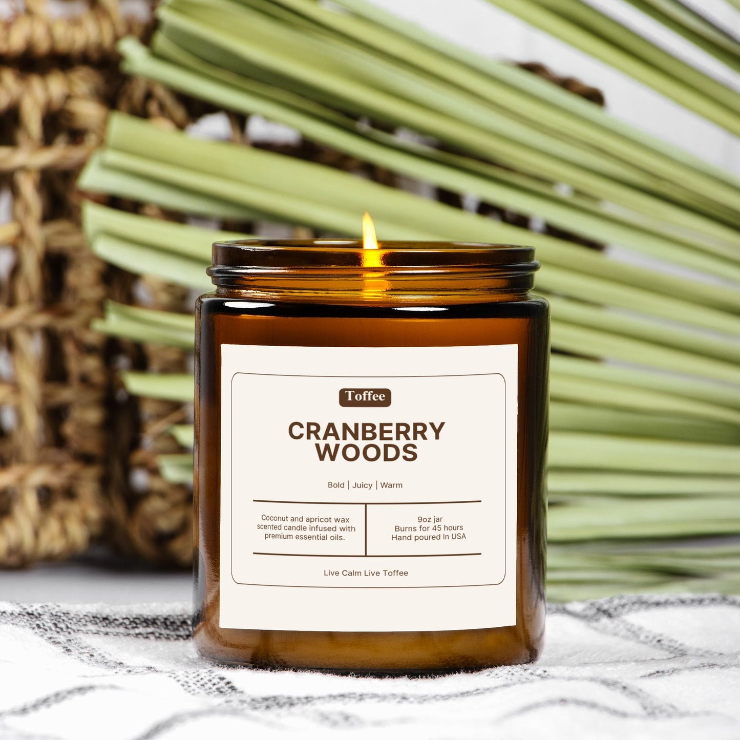 Cranberry Woods Candle Amber Jar 9oz