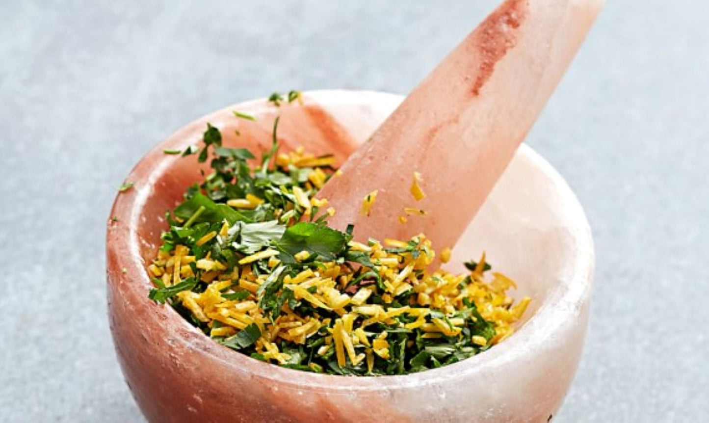 HIMALAYAN SALT MORTAR AND PESTLE