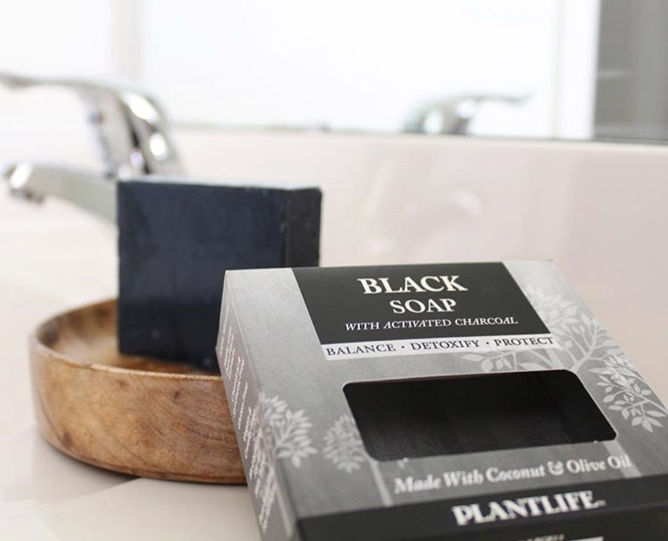 Black Bar Soap with Activated Charcoal