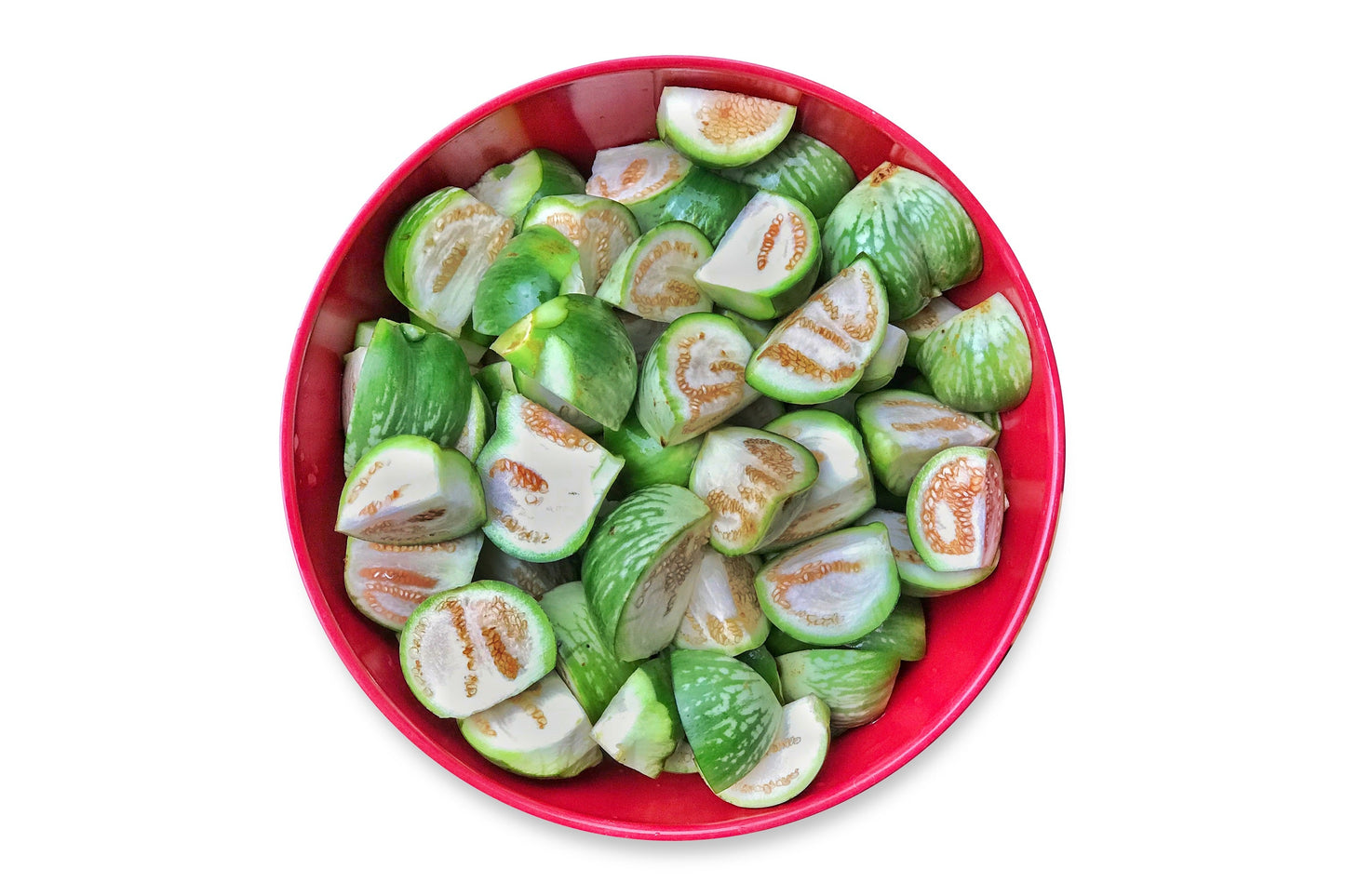 10 KERMIT EGGPLANT Green White Thai Solanum Melongena Fruit Vegetable Seeds