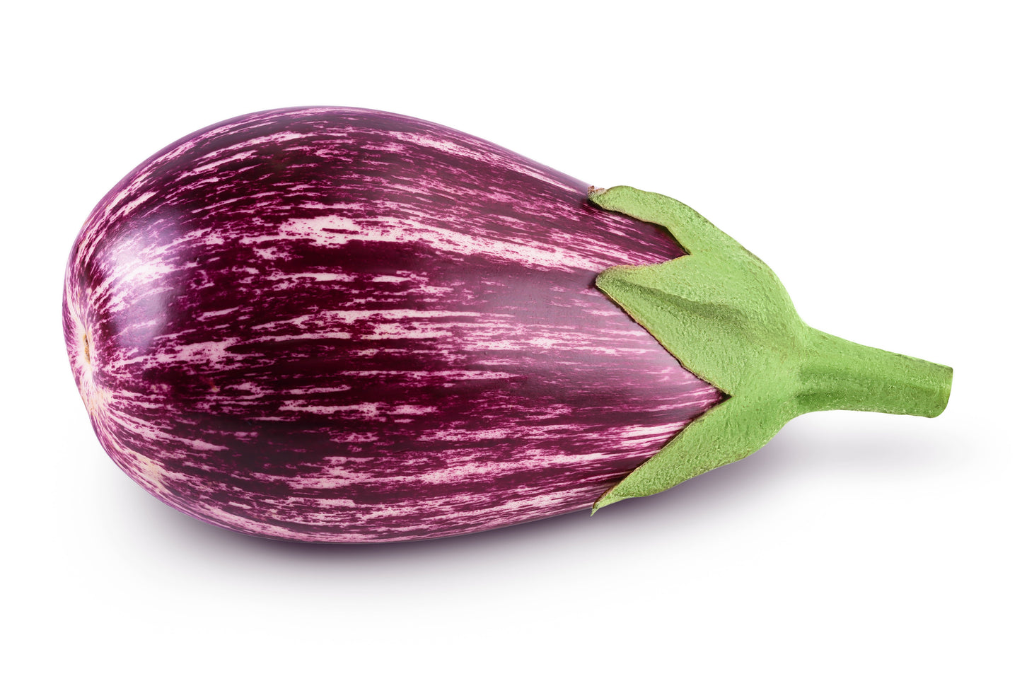 30 Pandora STRIPED ROSE EGGPLANT Solanum Melongena White Fruit Vegetable Seeds