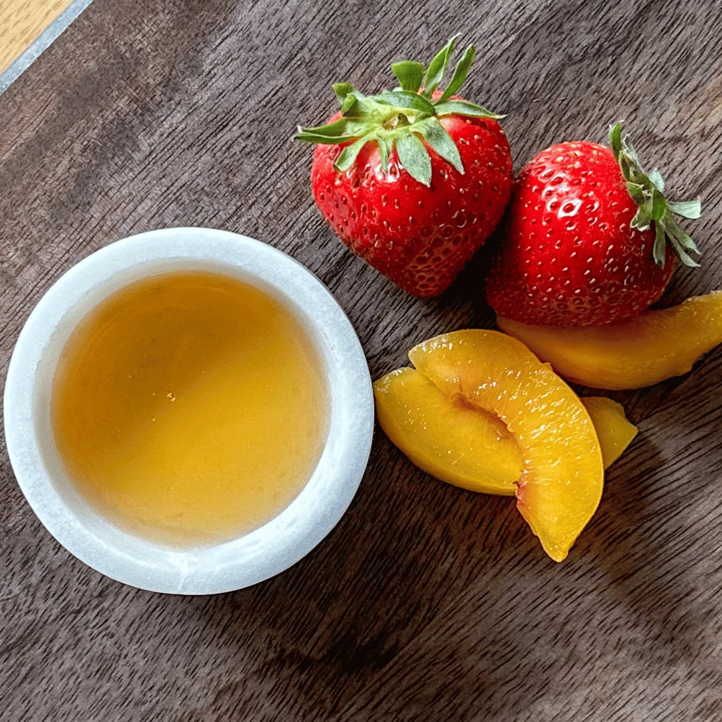 Strawberry Peach Aged White Balsamic Vinegar